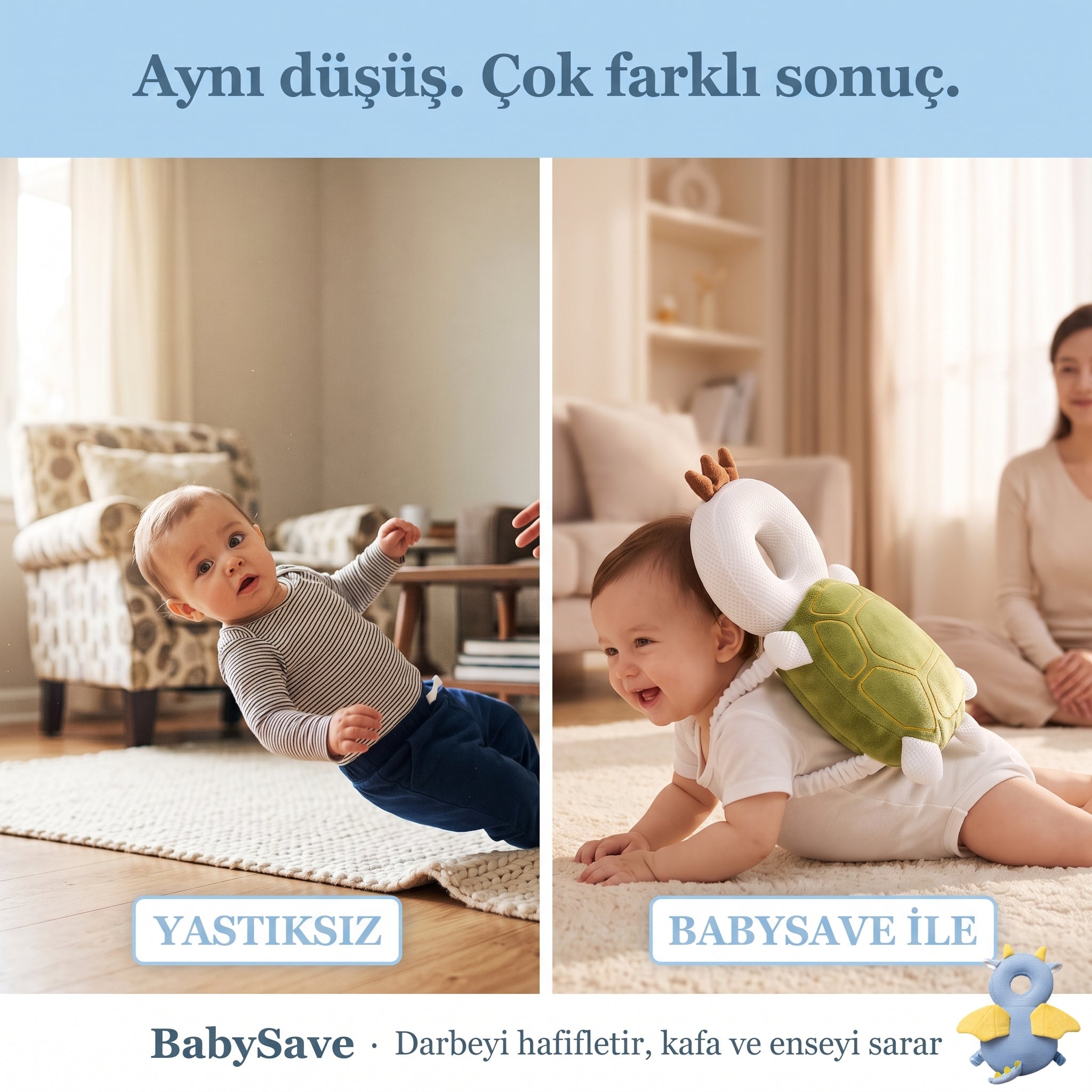 BabySave™ Bebek Kafa ve Ense Koruyucu Yastık